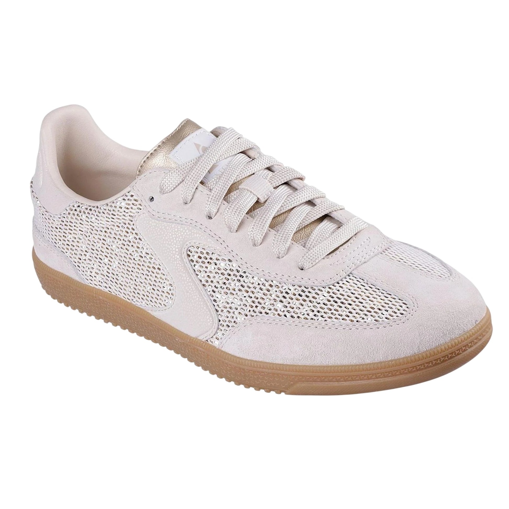 Natural - Front - Skechers Womens-Ladies Hotshot Low Flat Trainers