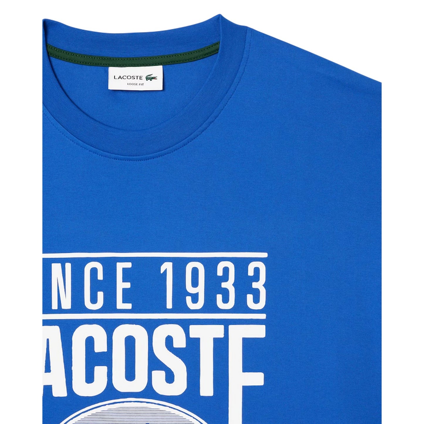 Blue - Back - Lacoste Mens Heavy Cotton T-Shirt