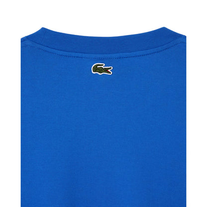 Blue - Side - Lacoste Mens Heavy Cotton T-Shirt