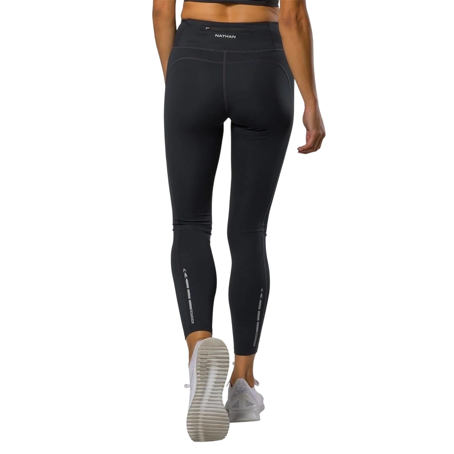 Black - Back - Nathan Womens-Ladies High Waist Leggings