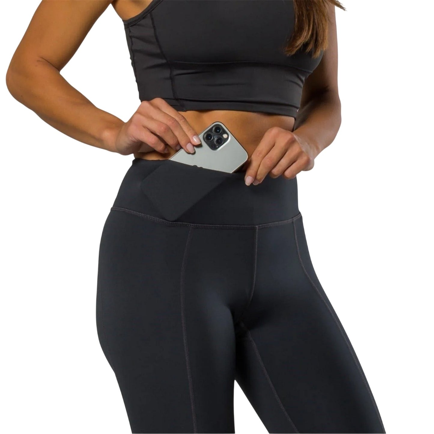 Black - Side - Nathan Womens-Ladies High Waist Leggings