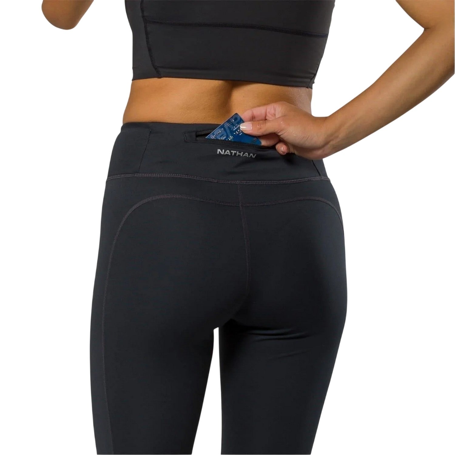 Black - Lifestyle - Nathan Womens-Ladies High Waist Leggings