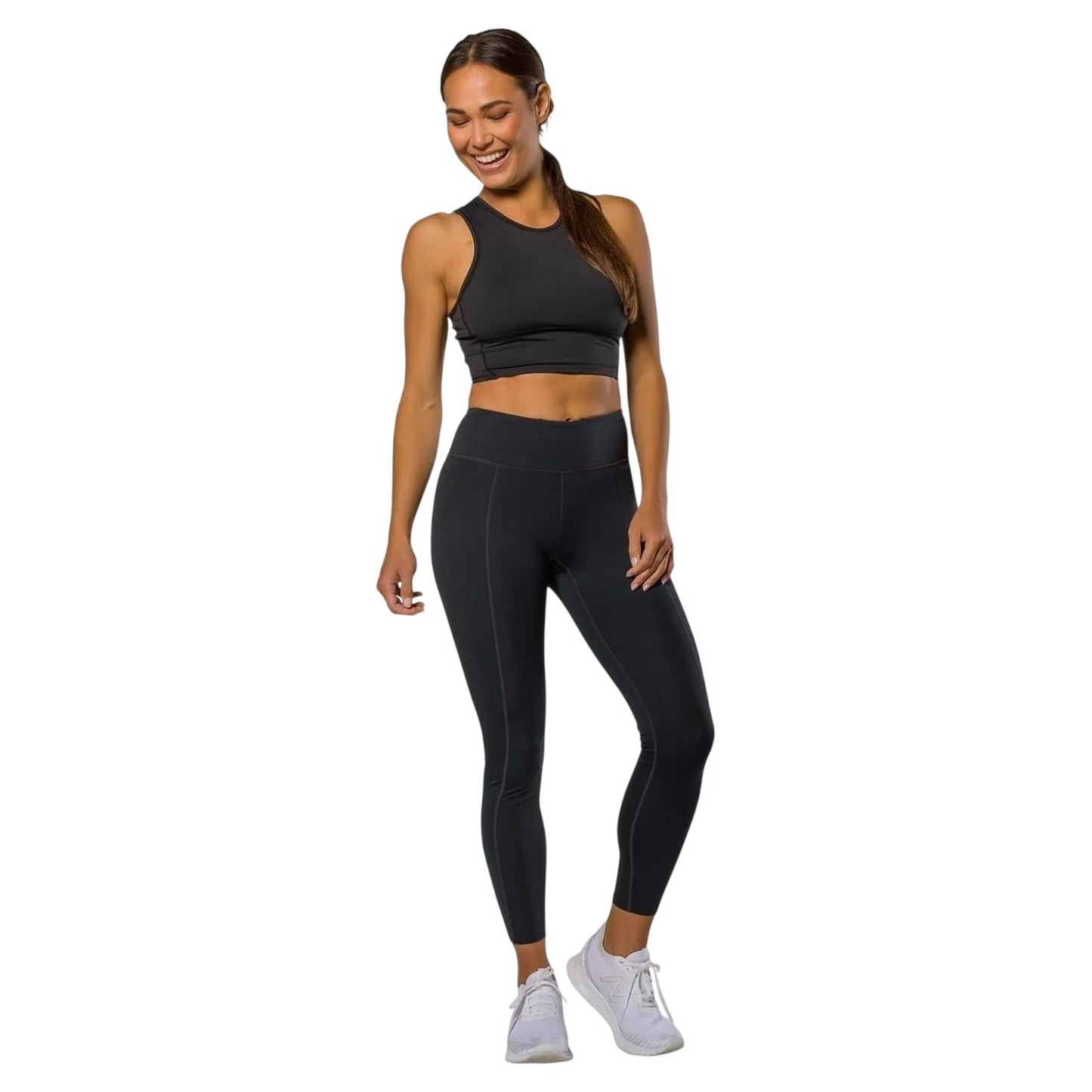 Black - Pack Shot - Nathan Womens-Ladies High Waist Leggings
