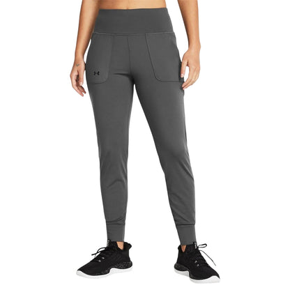 Grey - Side - Under Armour Womens-Ladies Motion Leggings