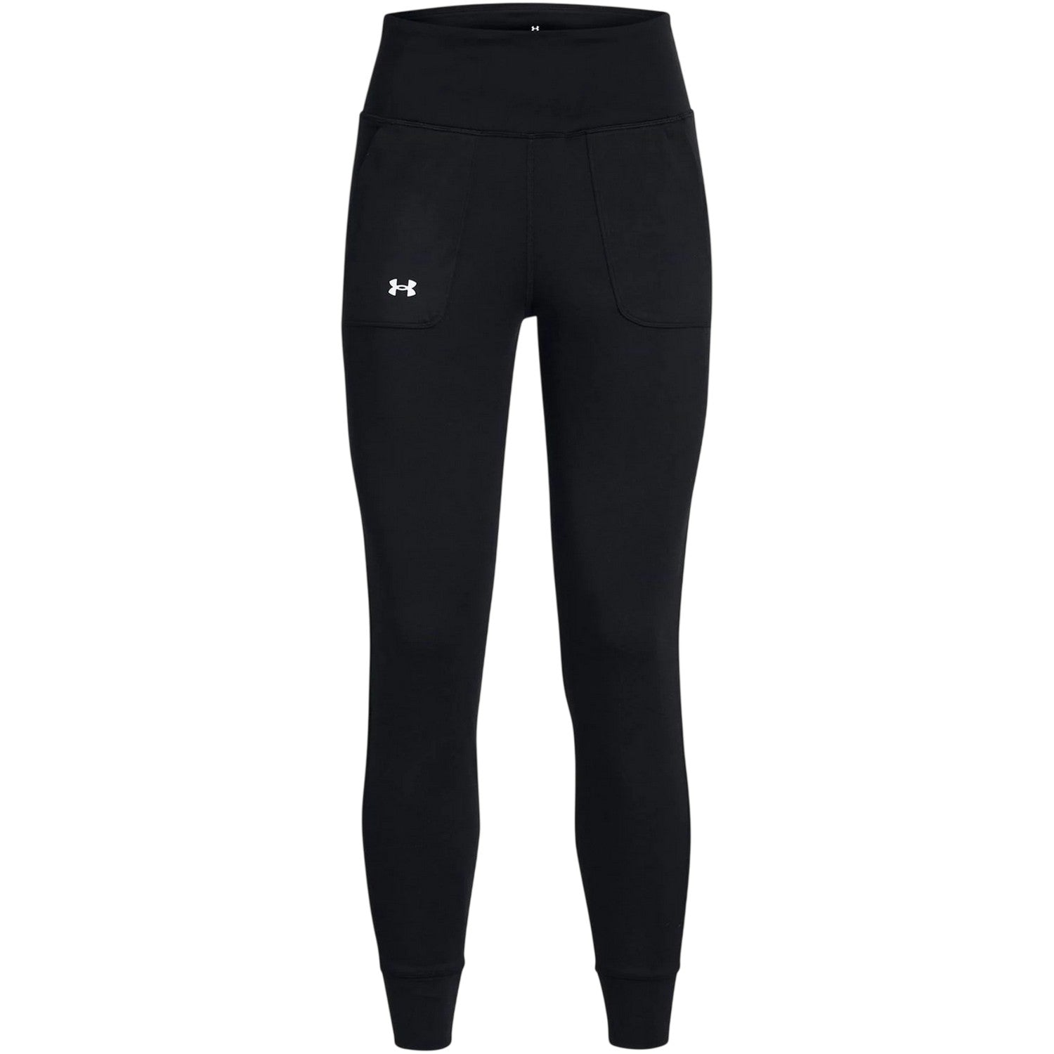 Black-White - Front - Under Armour Womens-Ladies Motion Leggings