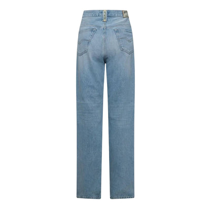 Blue - Back - Replay Mens Recycled Cotton Straight Jeans