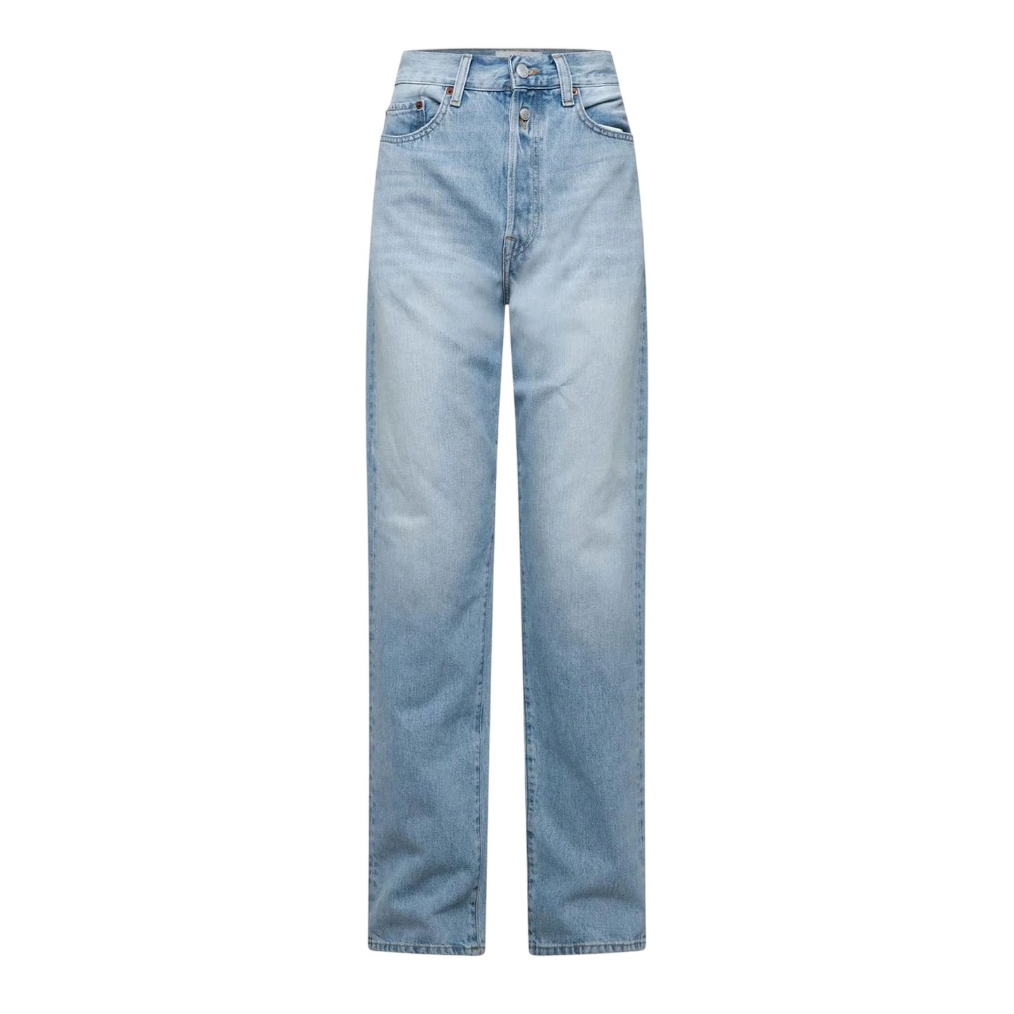 Blue - Front - Replay Mens Recycled Cotton Straight Jeans