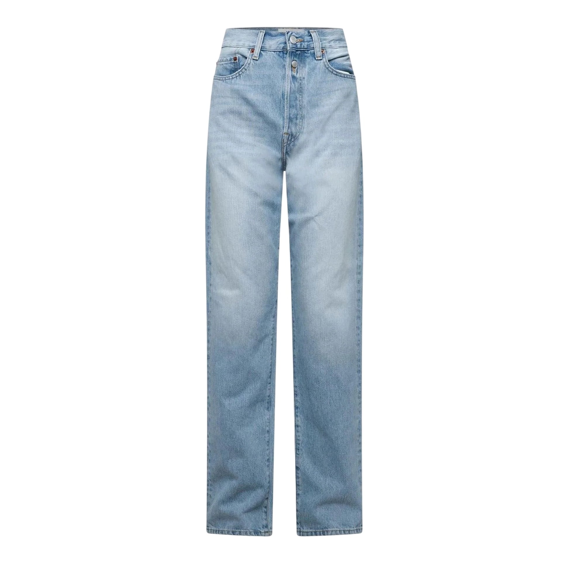 Blue - Front - Replay Mens Recycled Cotton Straight Jeans