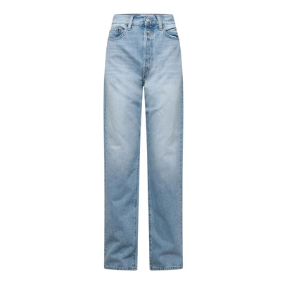 Blue - Front - Replay Mens Recycled Cotton Straight Jeans