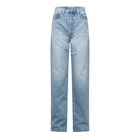 Blue - Front - Replay Mens Recycled Cotton Straight Jeans