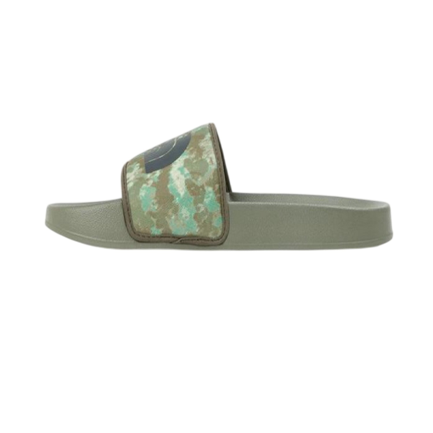 Green Camo Camo - Back - The North Face Mens Base Camp Slide III Flat Slides