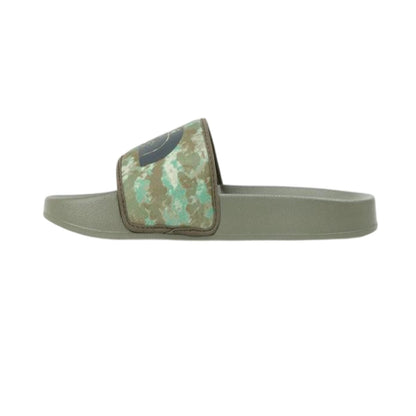 Green Camo Camo - Back - The North Face Mens Base Camp Slide III Flat Slides