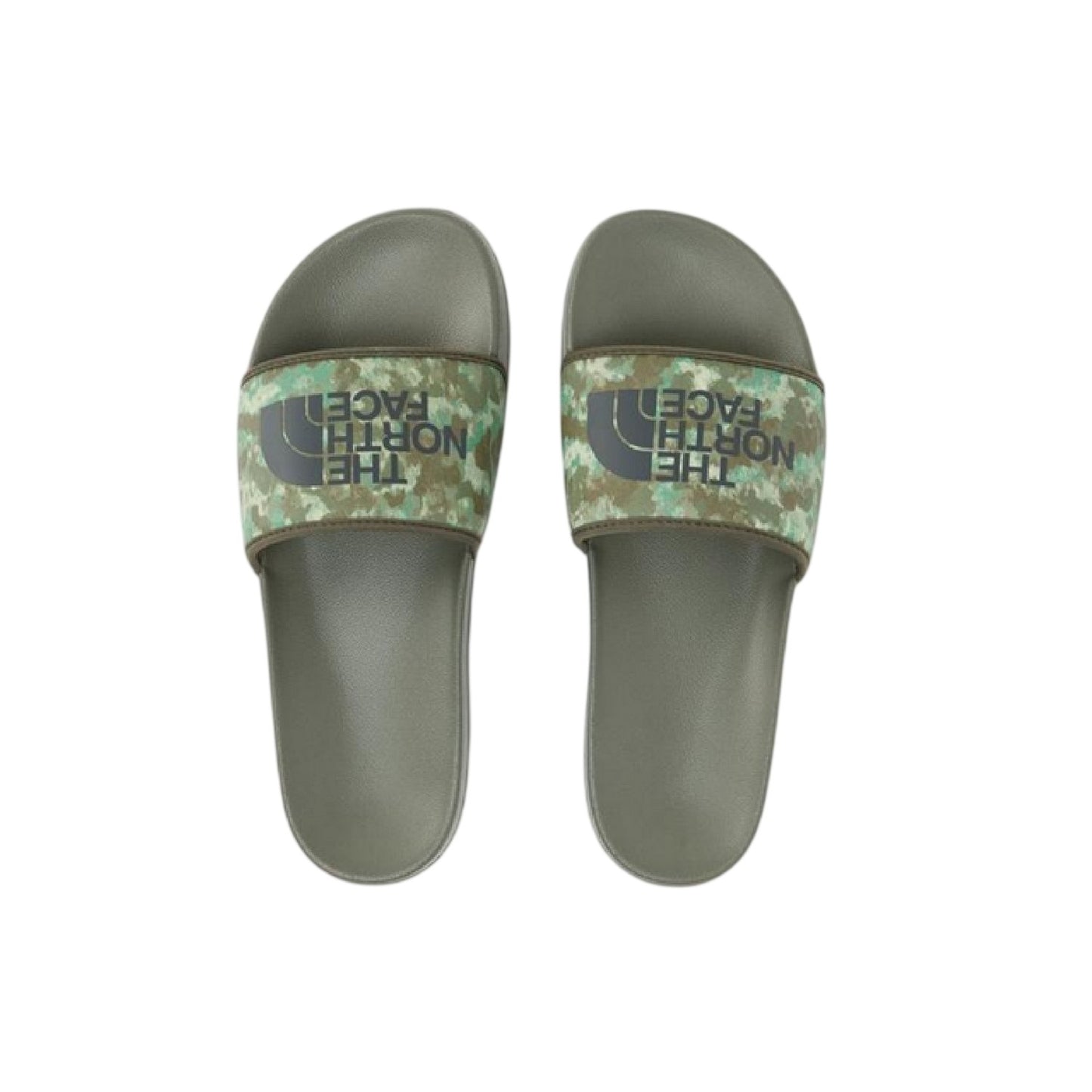 Green Camo Camo - Side - The North Face Mens Base Camp Slide III Flat Slides