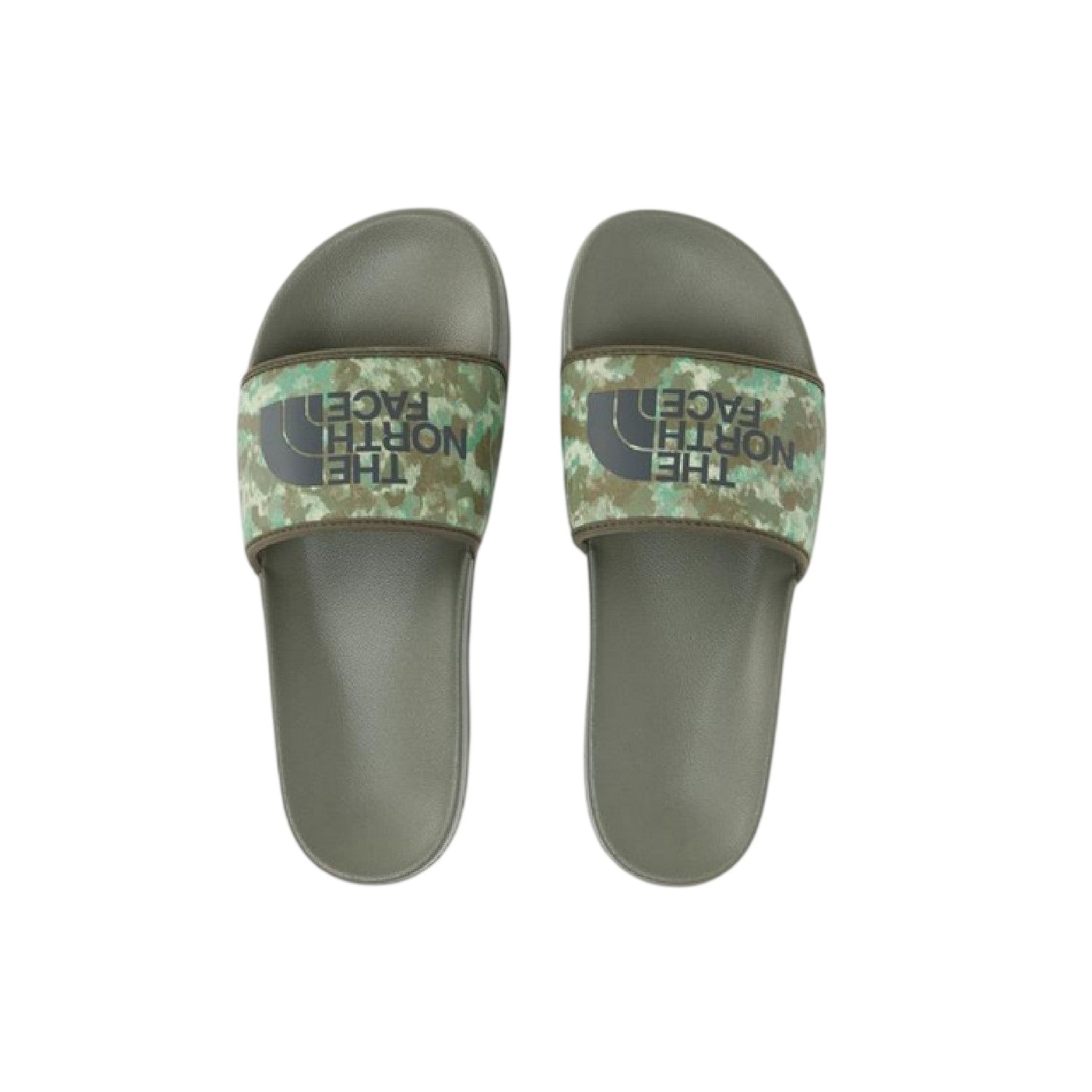 Green Camo Camo - Side - The North Face Mens Base Camp Slide III Flat Slides