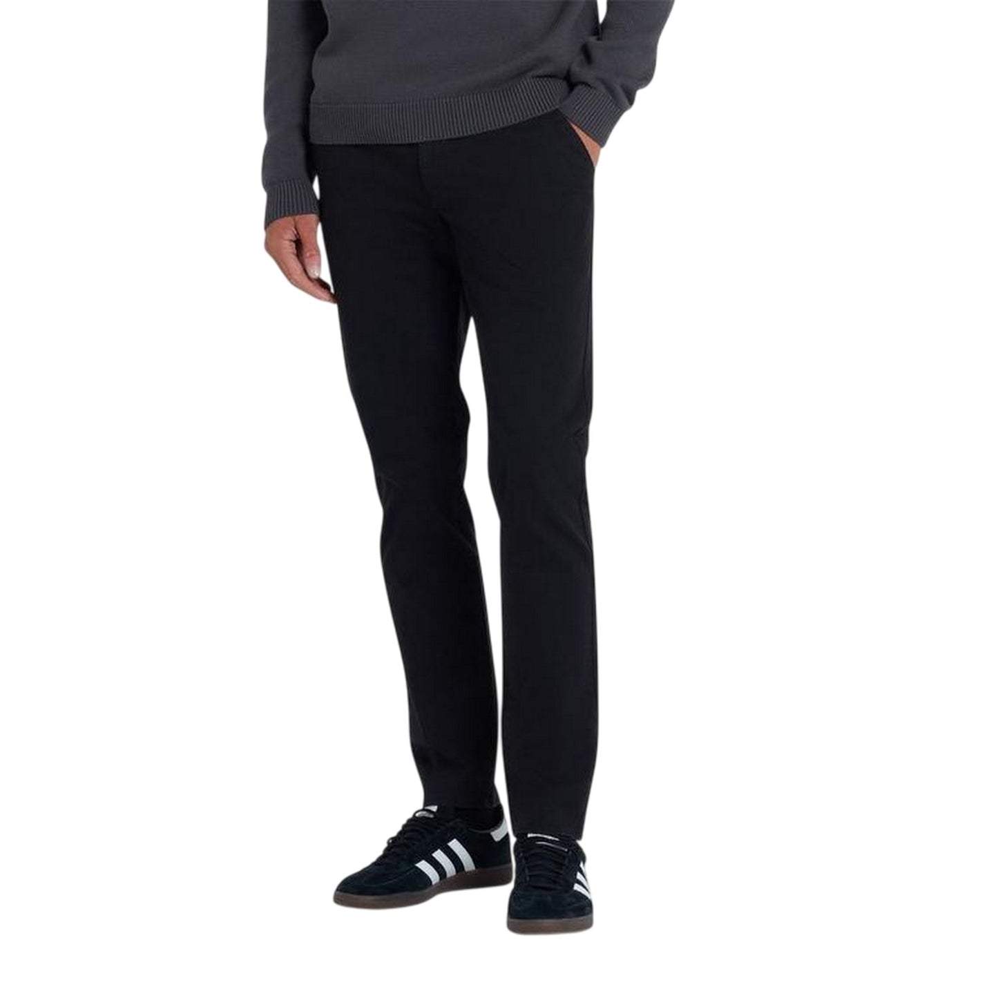 Black - Back - Farah Mens Elm Slim Chinos