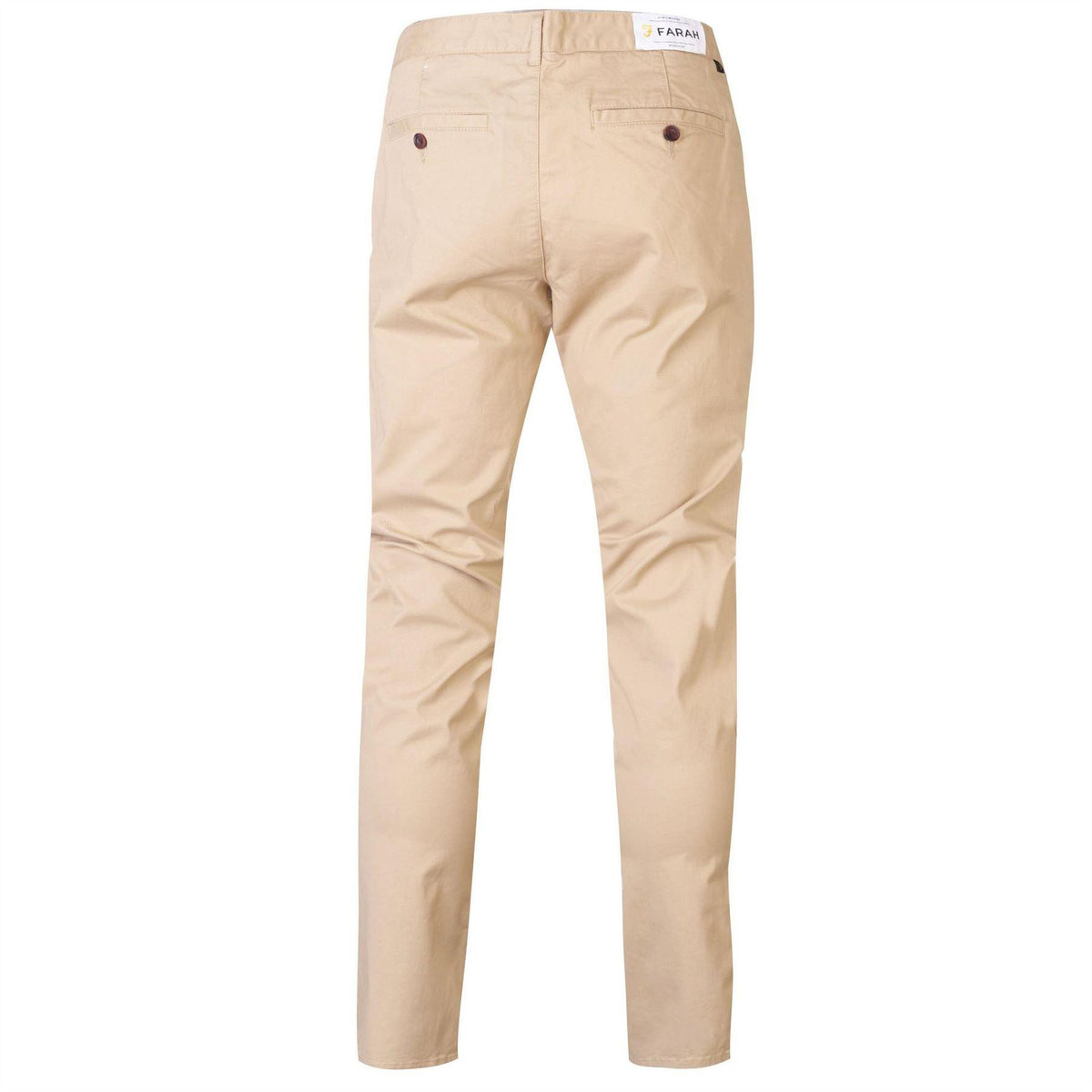 Light Sand - Back - Farah Mens Elm Slim Chinos
