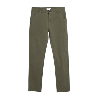 Olive Green - Front - Farah Mens Elm Slim Chinos