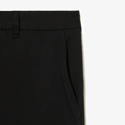 Black - Close up - Lacoste Mens Cotton Stretch Tapered Chinos