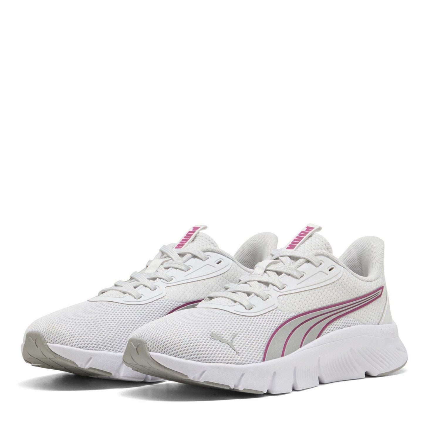 Grey-Pink - Front - Puma Womens-Ladies Cushioned Trainers