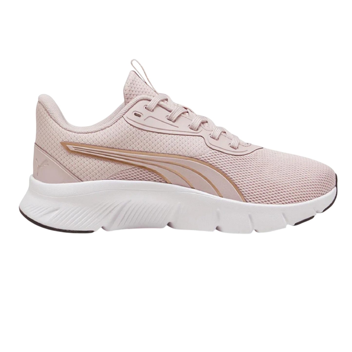 Pink-Gold - Side - Puma Womens-Ladies Cushioned Trainers