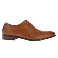 Brown - Side - Dune London Mens Sign Leather Brogues