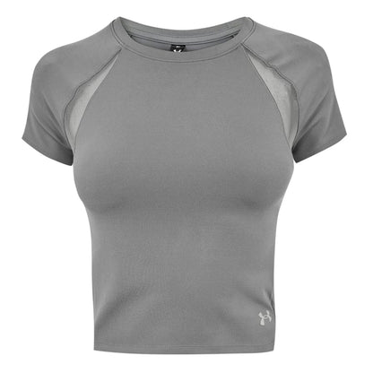 Green-Titanium - Front - Under Armour Womens-Ladies Motion Ventilated Top