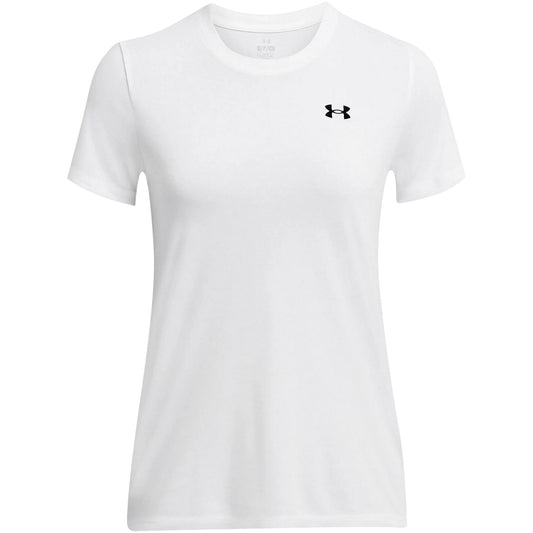 White-Black - Front - Under Armour Womens-Ladies Tech T-Shirt