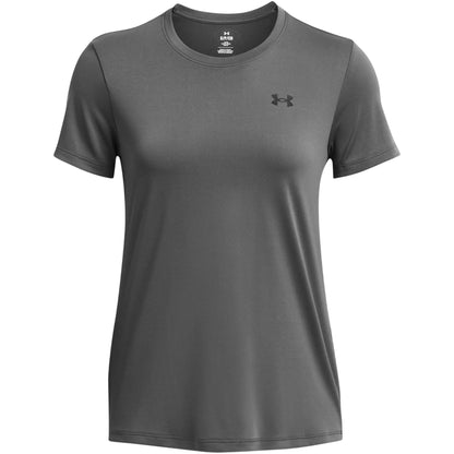 Castle Rock Grey-Black - Front - Under Armour Womens-Ladies Tech T-Shirt