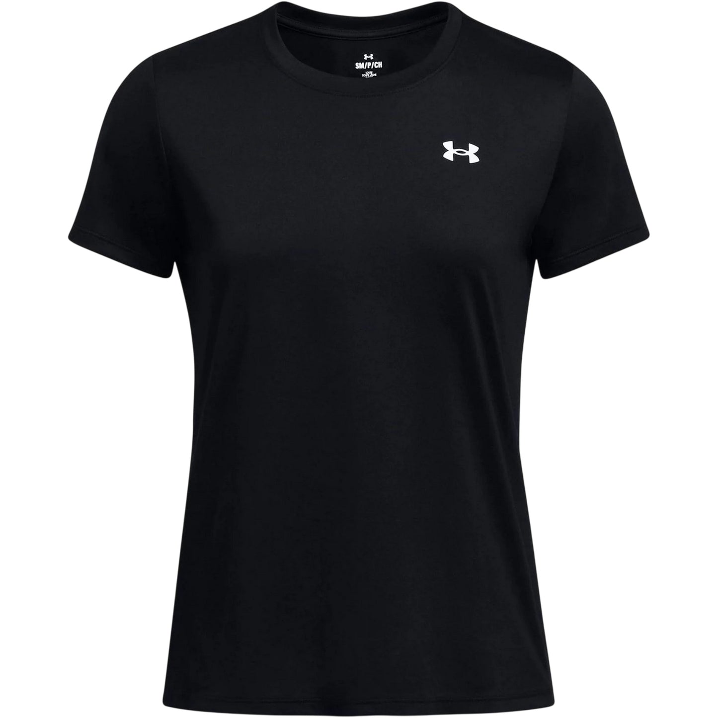 Black-White - Front - Under Armour Womens-Ladies Tech T-Shirt
