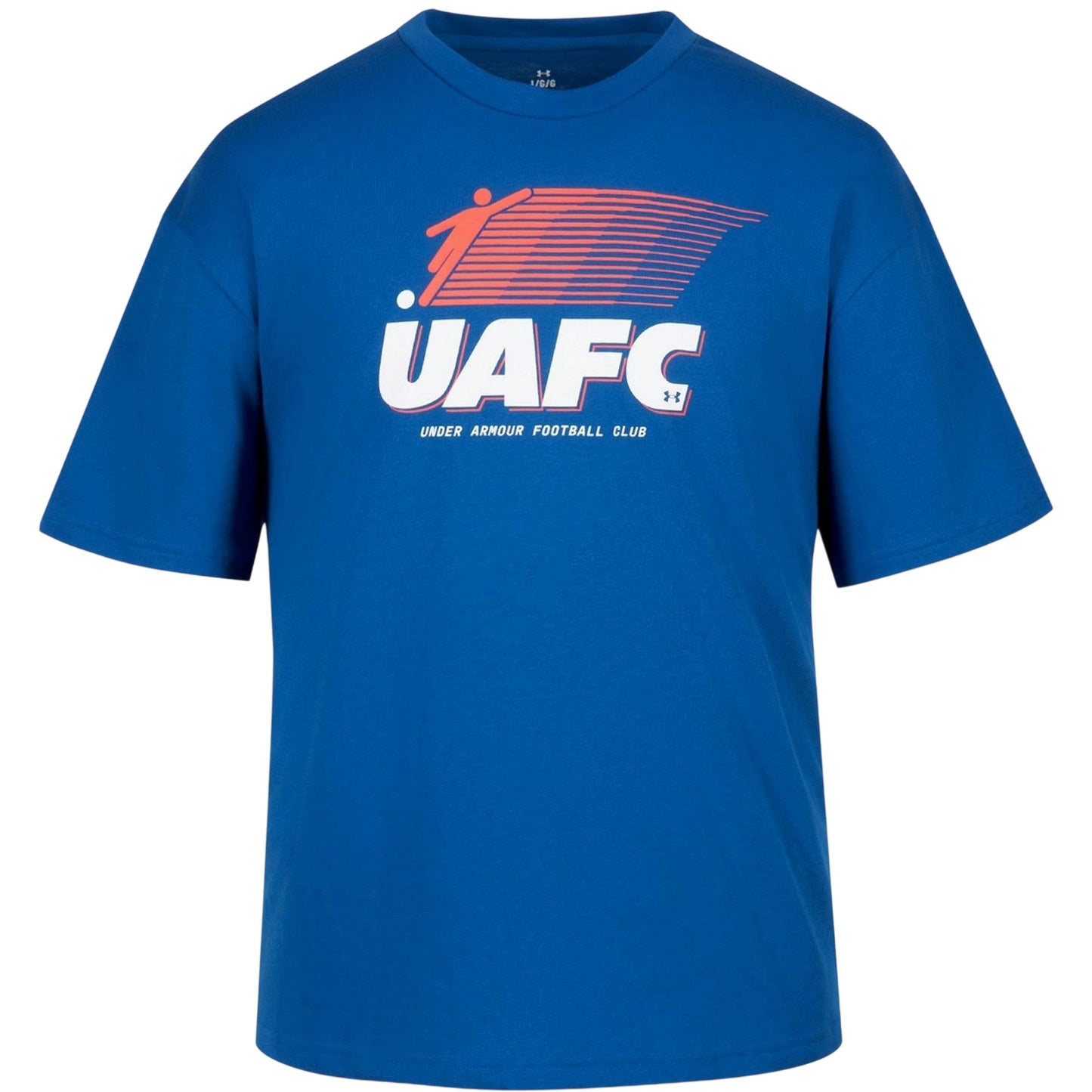 Blue-White - Front - Under Armour Mens Football Club Heavyweight T-Shirt