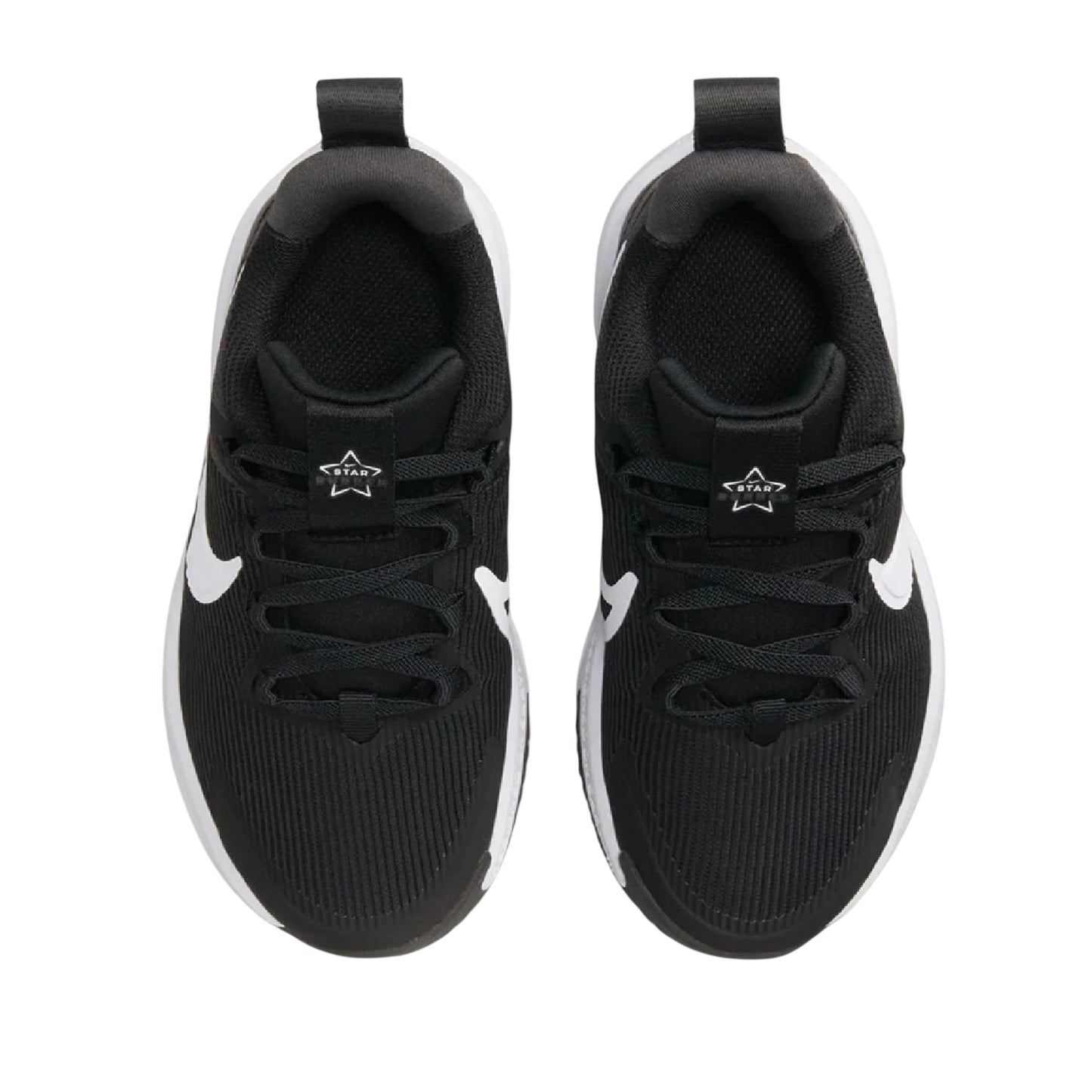 Black-White - Side - Nike Childrens-Kids Star Runner 4 Shoes