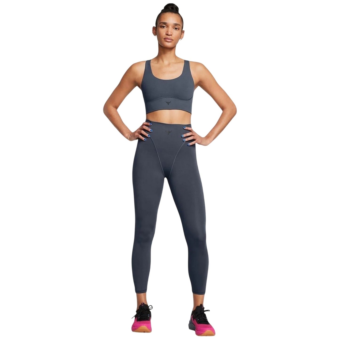 Grey - Lifestyle - Under Armour Womens-Ladies Project Rock Shaping Leggings