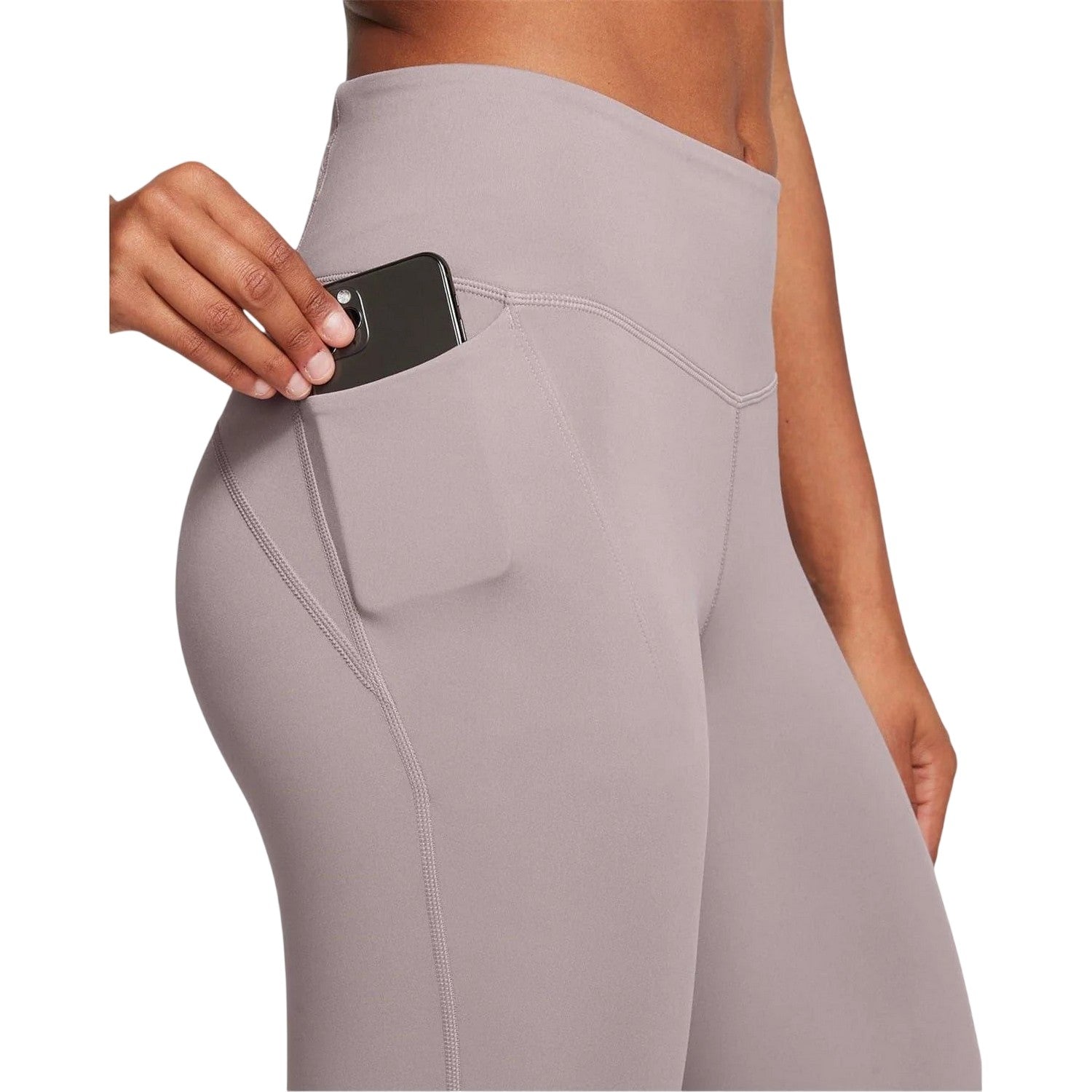 Grey - Pack Shot - Under Armour Womens-Ladies Launch Leggings