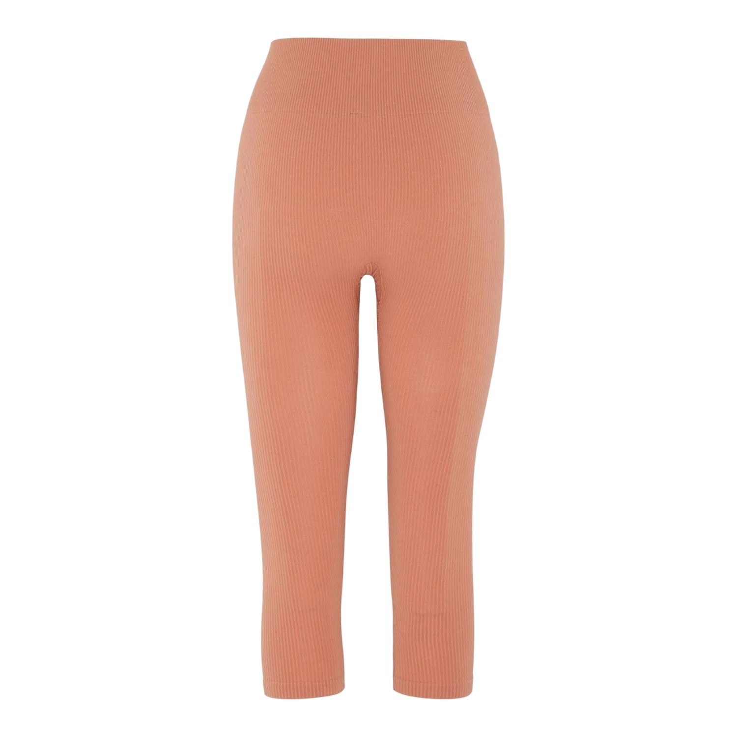 Orange - Back - HIIT Womens-Ladies Ribbed Leggings