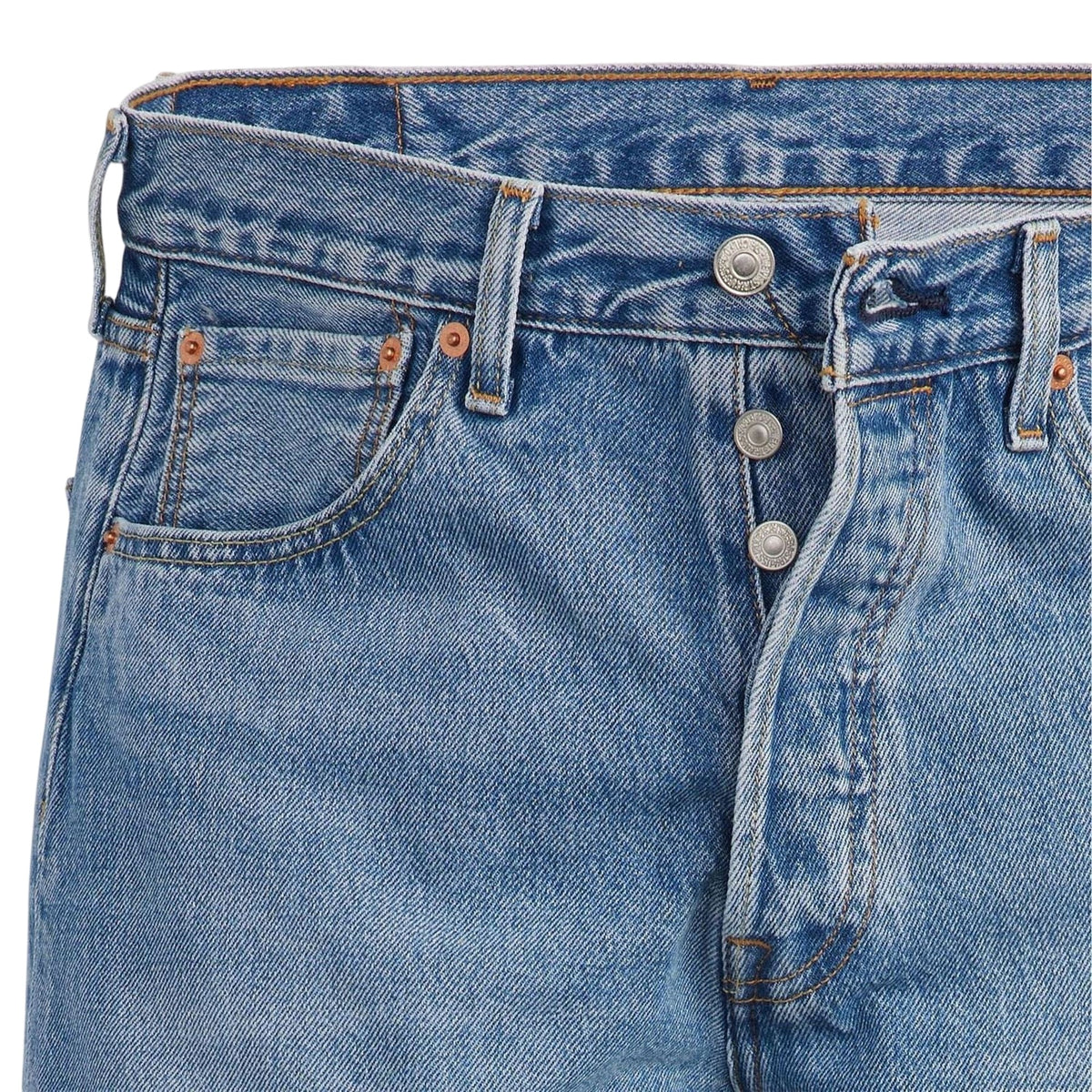 Blue - Side - Levis Mens 501 93 Straight Jeans