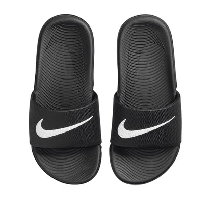 Black-White - Side - Nike Childrens-Kids Kawa Pool Sliders