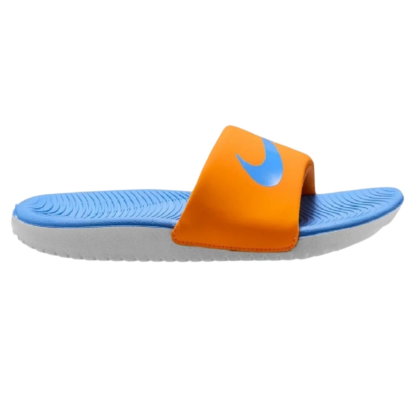 Orange-Blue - Front - Nike Childrens-Kids Kawa Pool Sliders