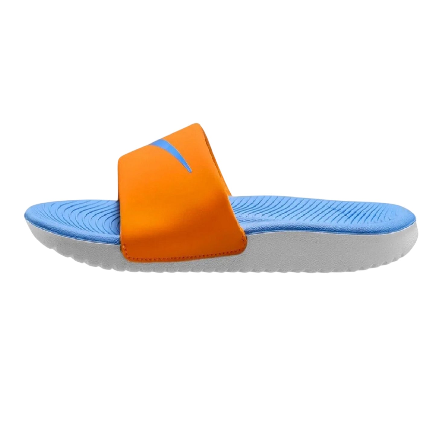 Orange-Blue - Back - Nike Childrens-Kids Kawa Pool Sliders