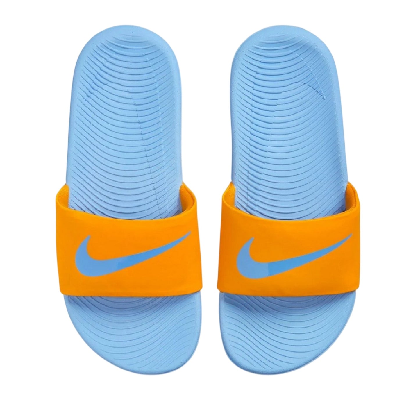 Orange-Blue - Side - Nike Childrens-Kids Kawa Pool Sliders