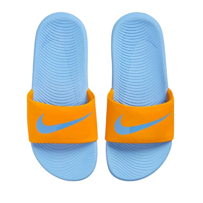 Orange-Blue - Side - Nike Childrens-Kids Kawa Pool Sliders