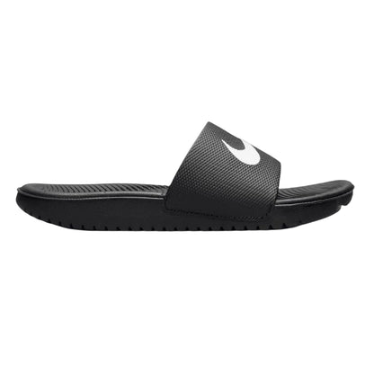 Black-White - Front - Nike Childrens-Kids Kawa Pool Sliders