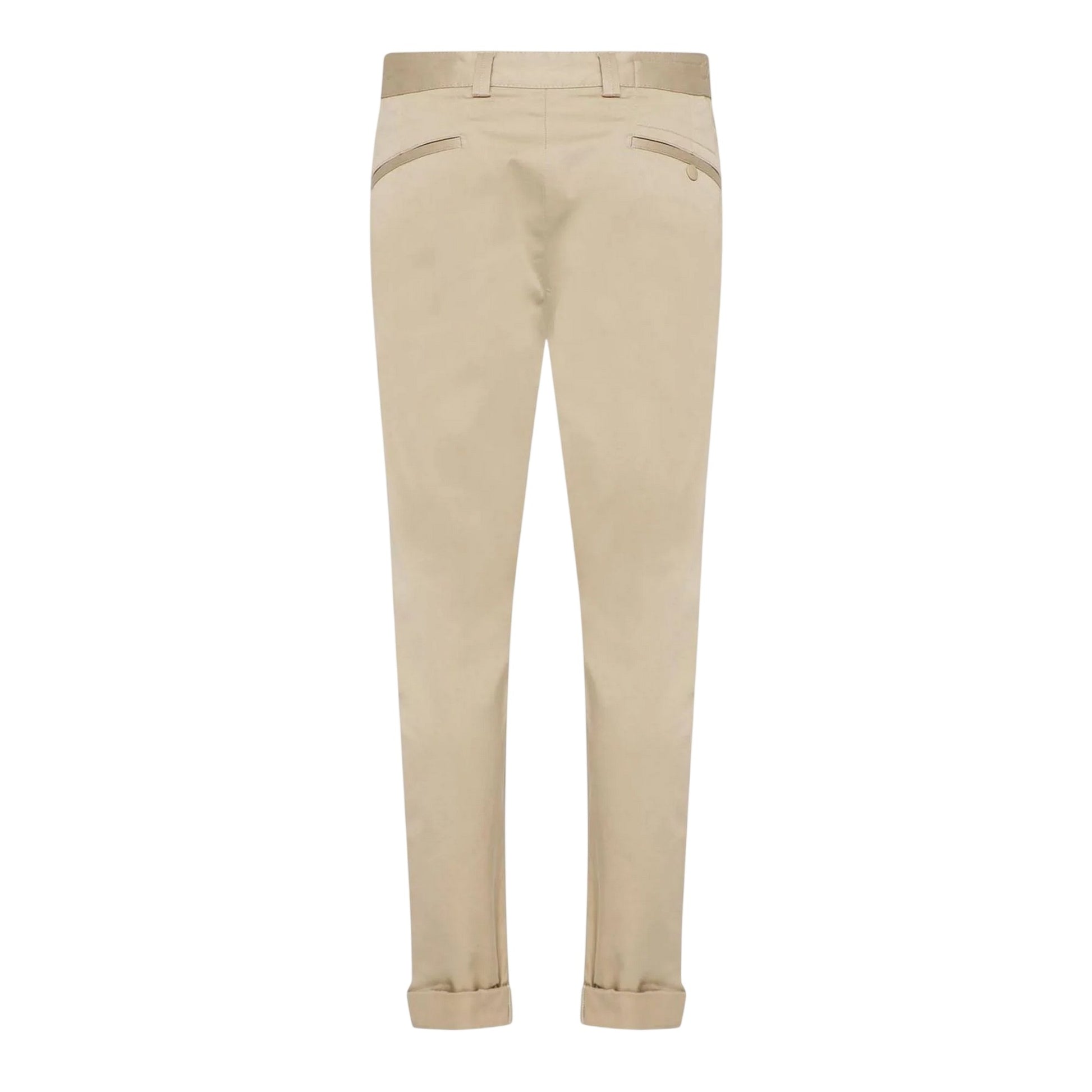 Cream - Back - Replay Mens Cotton Blend Slim Chinos