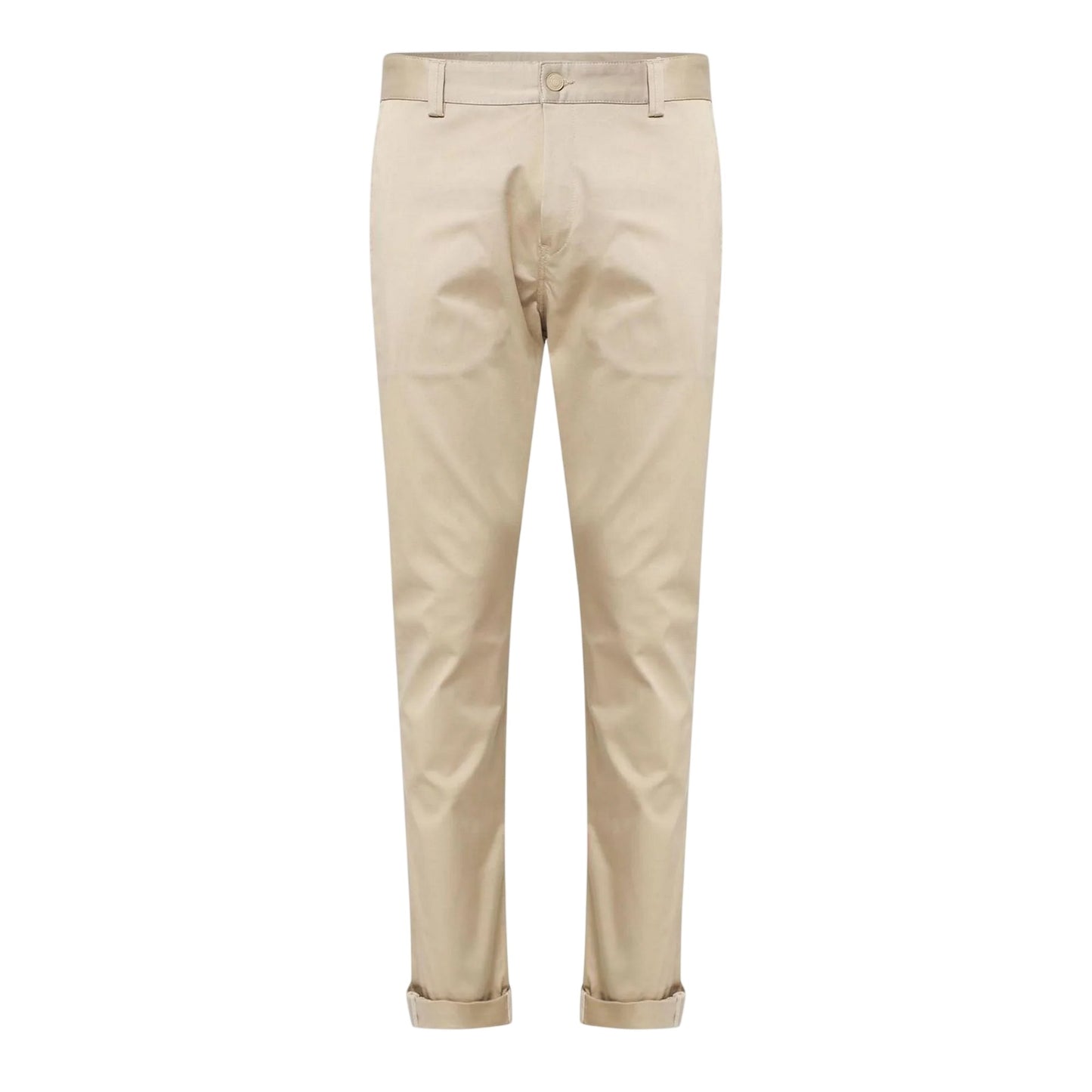Cream - Front - Replay Mens Cotton Blend Slim Chinos