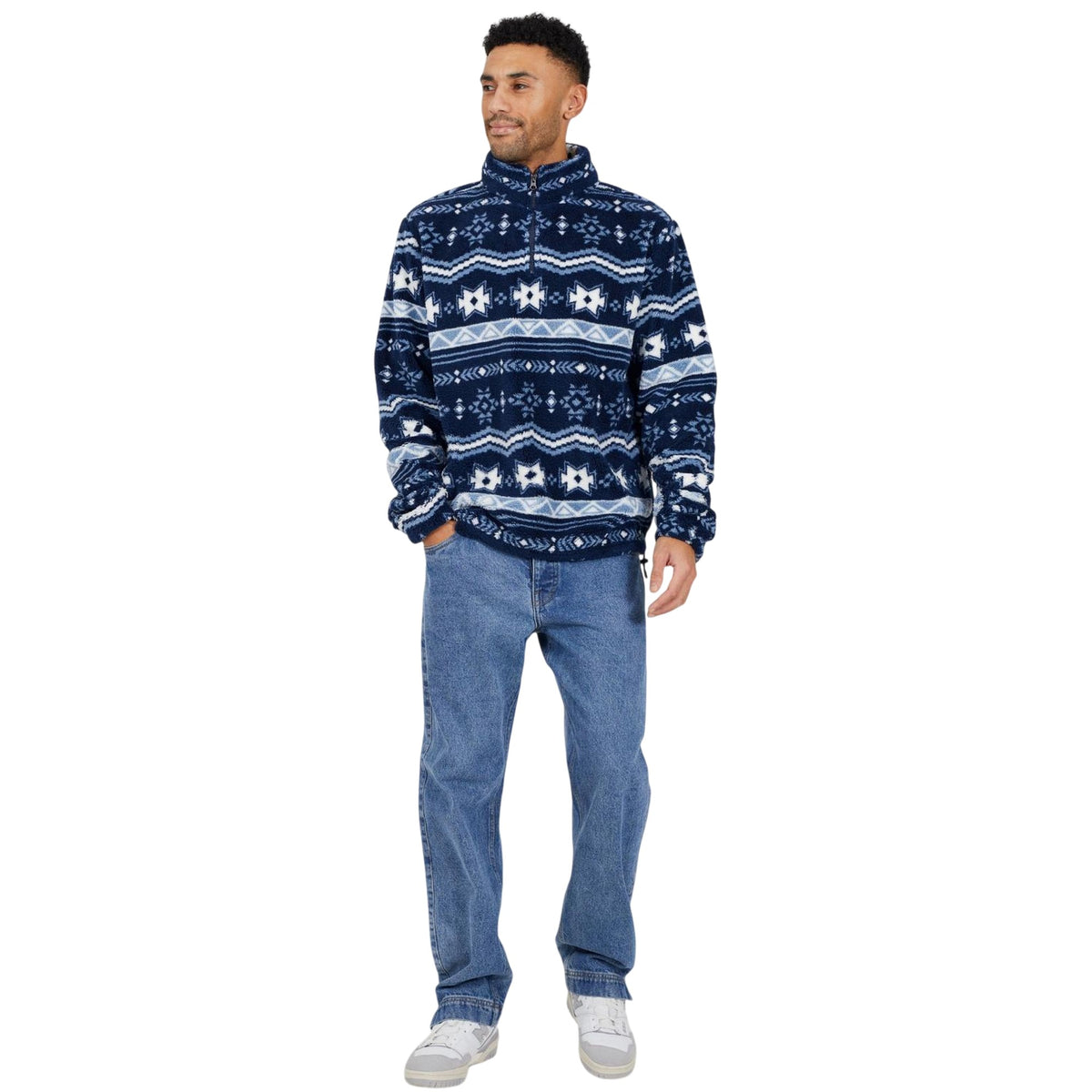 Navy-Multicoloured - Lifestyle - Brave Soul Mens Regular Sweatshirt