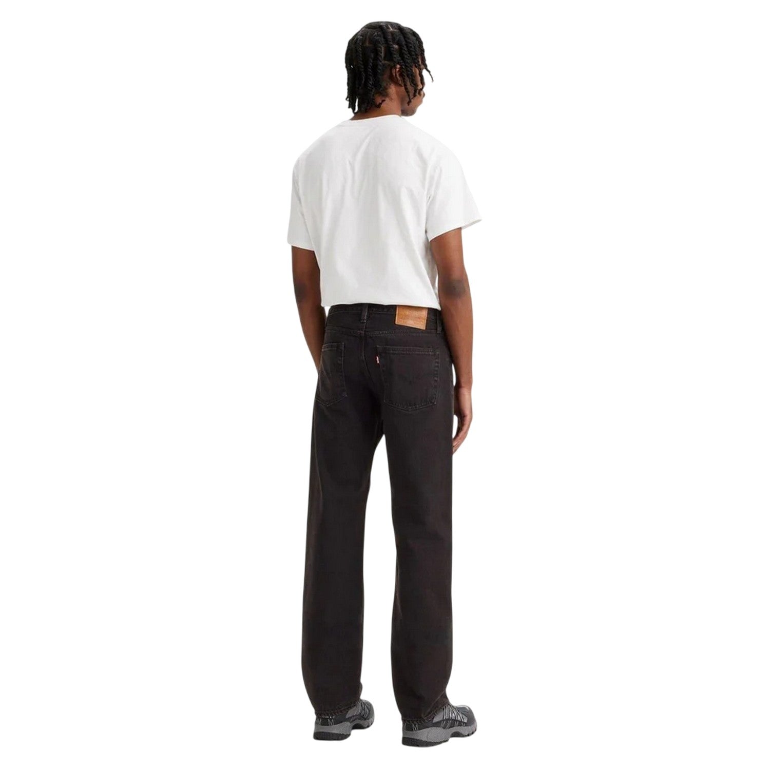 Black - Back - Levis Mens 555 Cotton Denim Relaxed Fit Jeans