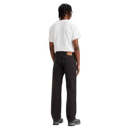 Black - Back - Levis Mens 555 Cotton Denim Relaxed Fit Jeans