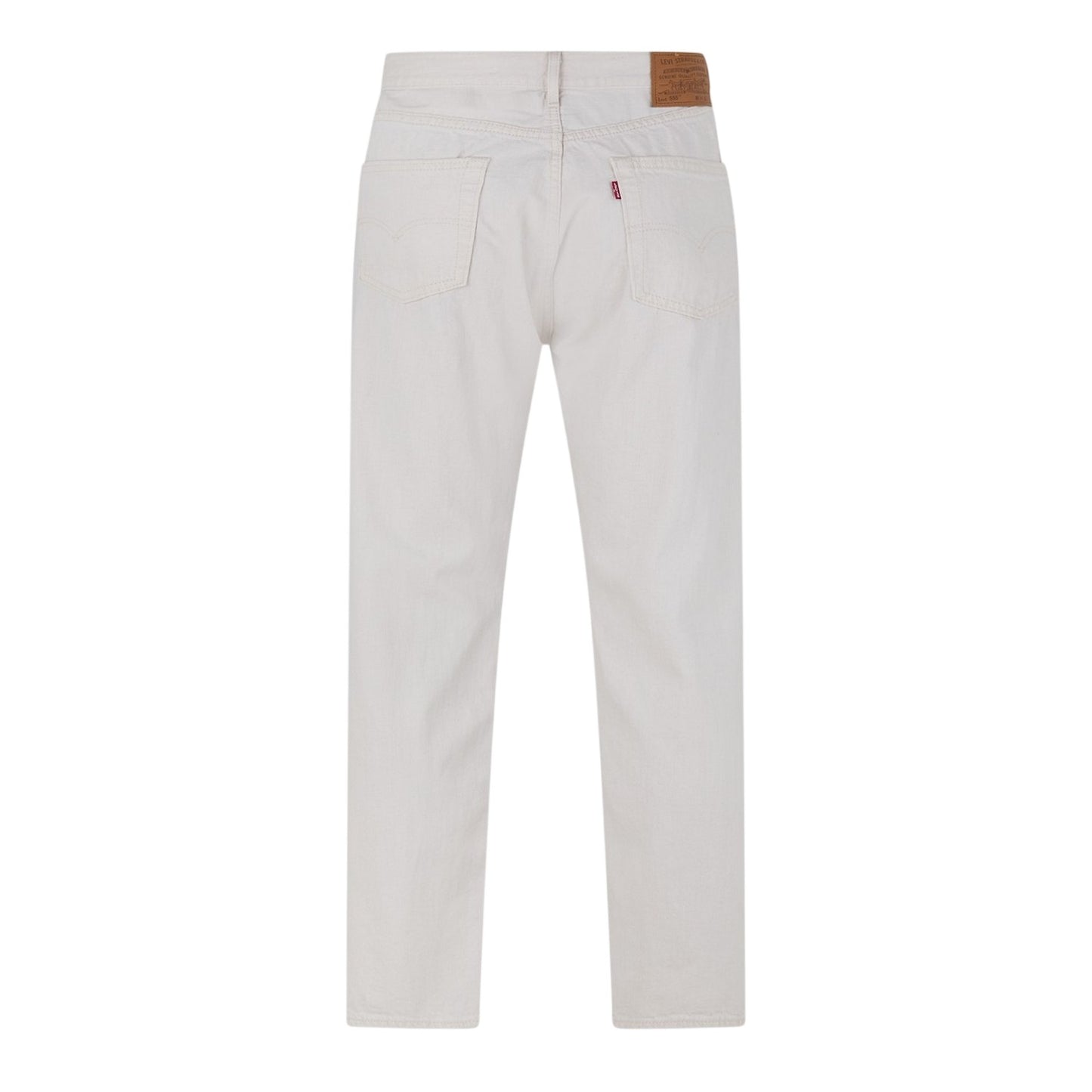 Ecru - Back - Levis Mens 555 Cotton Denim Relaxed Fit Jeans