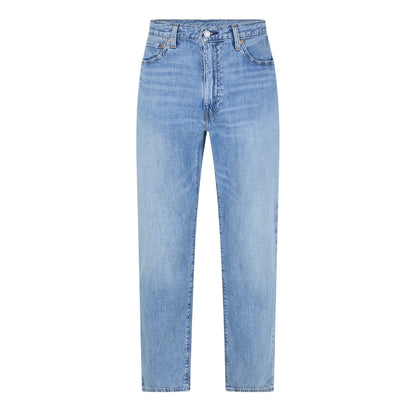 Linen Blue - Front - Levis Mens 555 Cotton Denim Relaxed Fit Jeans