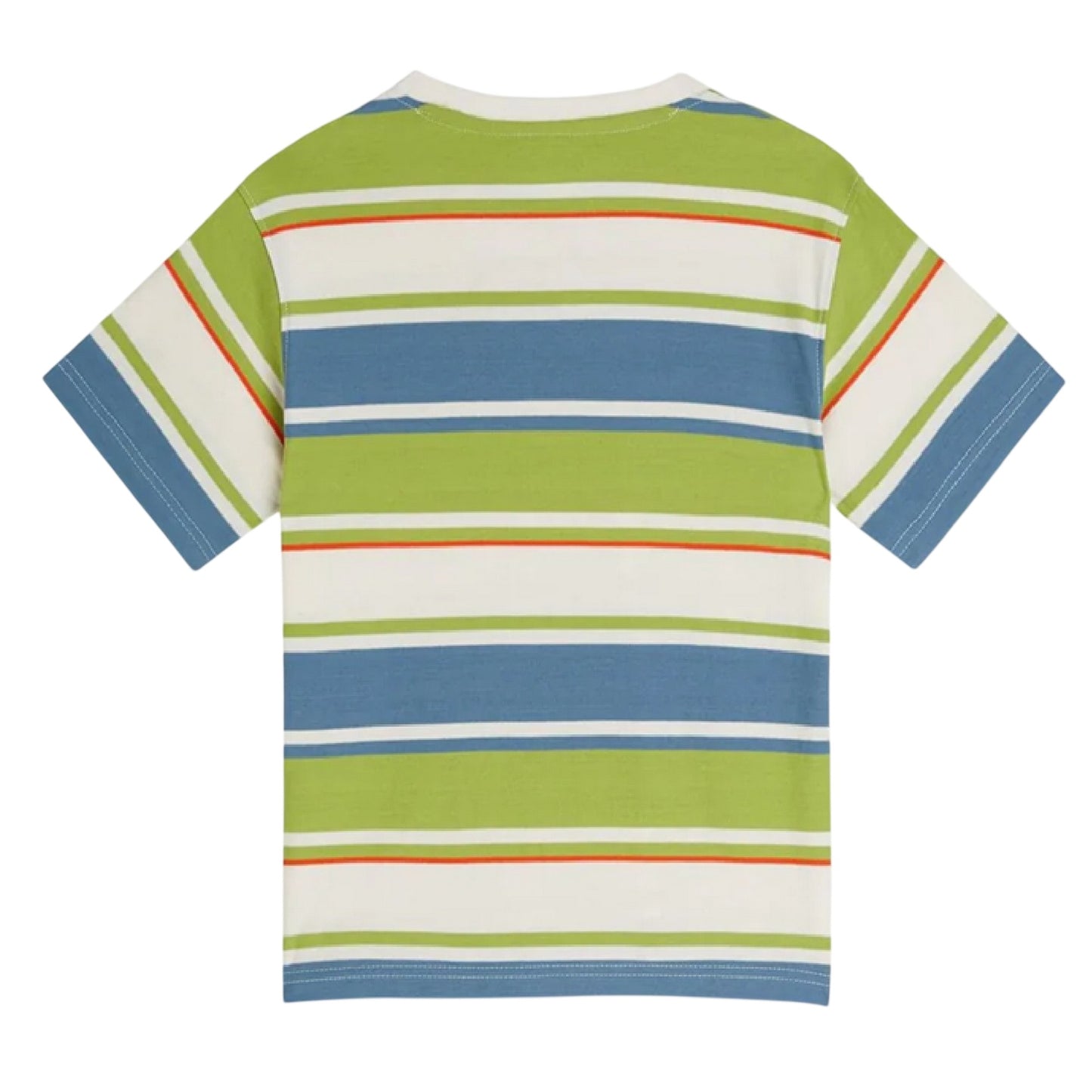 Blue - Back - Scotch Boys Striped Oversized T-Shirt