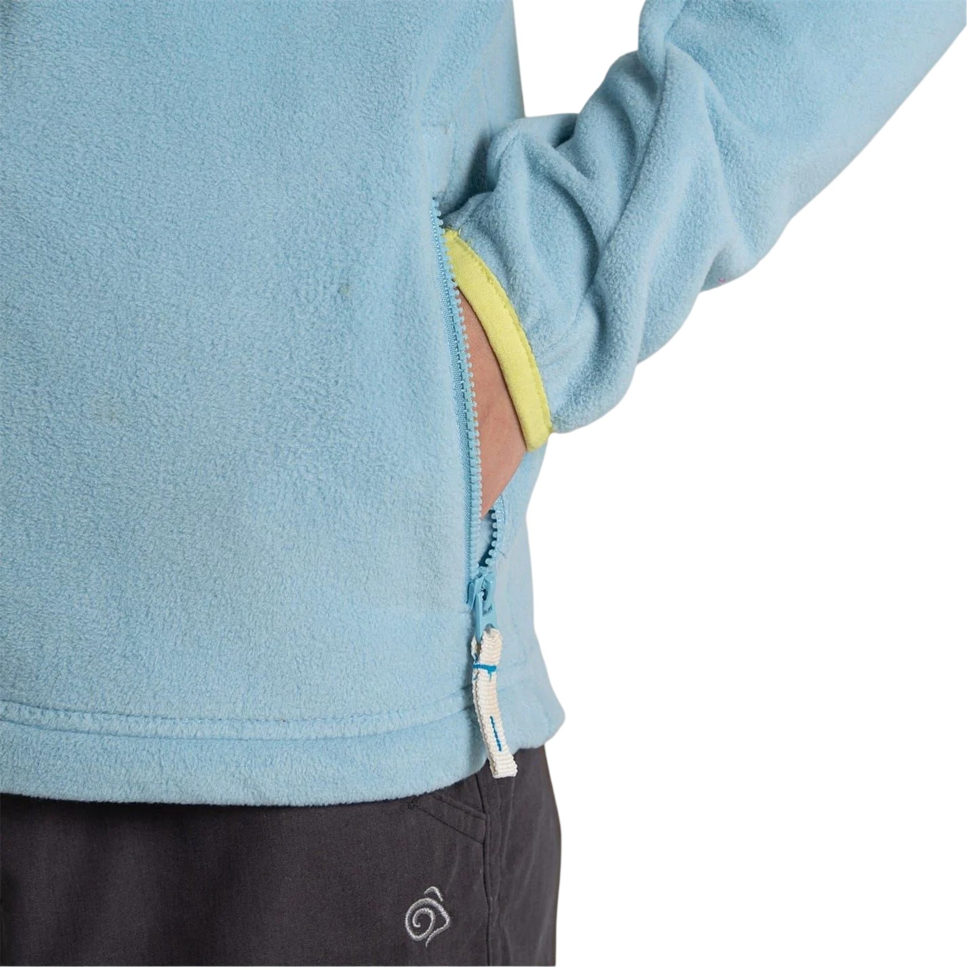 Sky Blue - Side - Craghoppers Childrens-Kids Bindloe Regular Outdoor Fleece Jacket